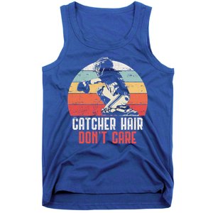 Love Softball Catcher Hair DonT Care Fun Gift Design Meaningful Gift Tank Top