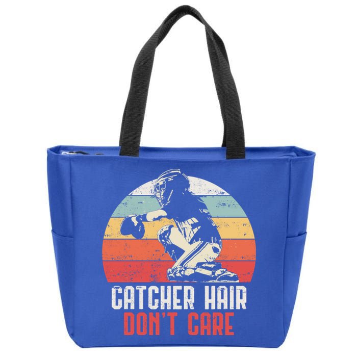 Love Softball Catcher Hair DonT Care Fun Gift Design Meaningful Gift Zip Tote Bag