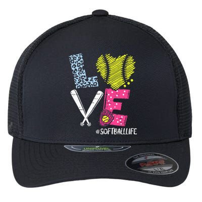 Love Softball Coach Player Softball Life Flexfit Unipanel Trucker Cap