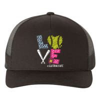 Love Softball Coach Player Softball Life Yupoong Adult 5-Panel Trucker Hat