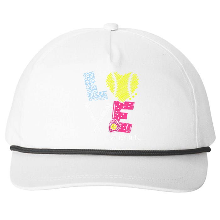 Love Softball Coach Player Softball Life Snapback Five-Panel Rope Hat