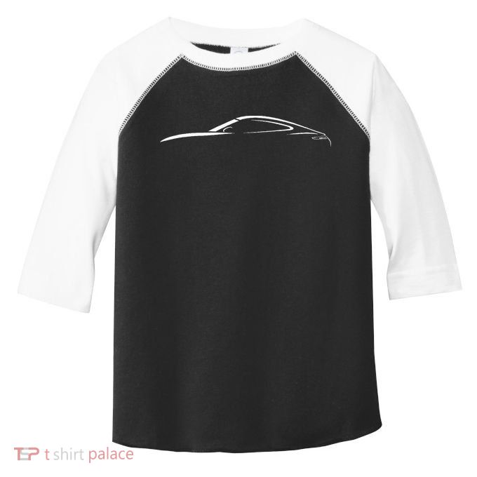 Legendary Sports Car Iconic 911 Silhouette Design Toddler Fine Jersey T-Shirt