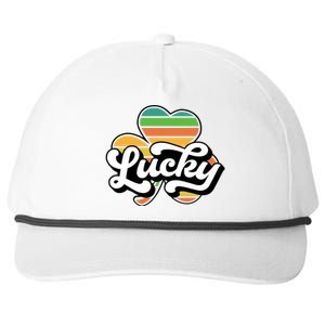 Lucky Sign Clover Leaf St Patricks Day Snapback Five-Panel Rope Hat