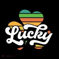 Lucky Sign Clover Leaf St Patricks Day Pom Pom 12in Knit Beanie