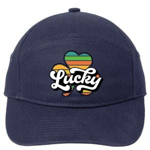 Lucky Sign Clover Leaf St Patricks Day 7-Panel Snapback Hat