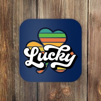 Lucky Sign Clover Leaf St Patricks Day Coaster