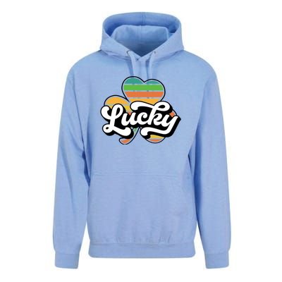 Lucky Sign Clover Leaf St Patricks Day Unisex Surf Hoodie