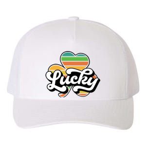 Lucky Sign Clover Leaf St Patricks Day Yupoong Adult 5-Panel Trucker Hat