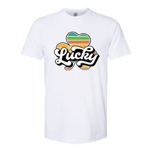 Lucky Sign Clover Leaf St Patricks Day Softstyle CVC T-Shirt