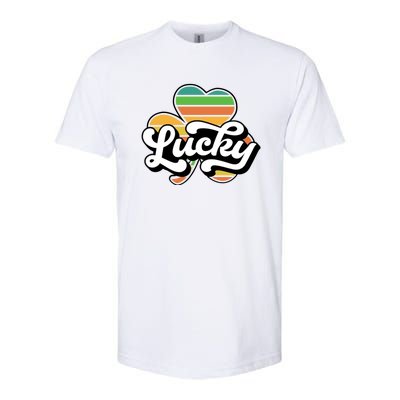 Lucky Sign Clover Leaf St Patricks Day Softstyle CVC T-Shirt