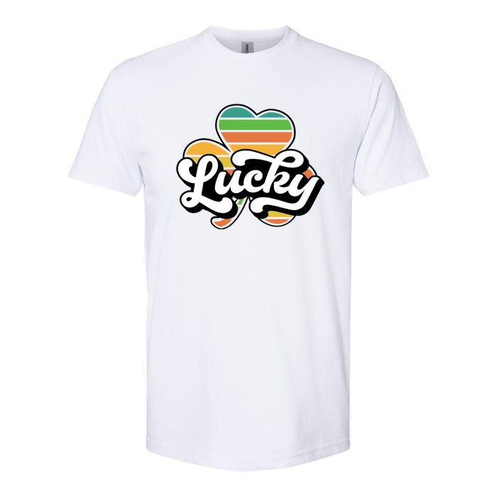 Lucky Sign Clover Leaf St Patricks Day Softstyle CVC T-Shirt