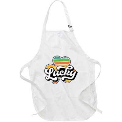 Lucky Sign Clover Leaf St Patricks Day Apron