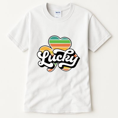 Lucky Sign Clover Leaf St Patricks Day Tall T-Shirt