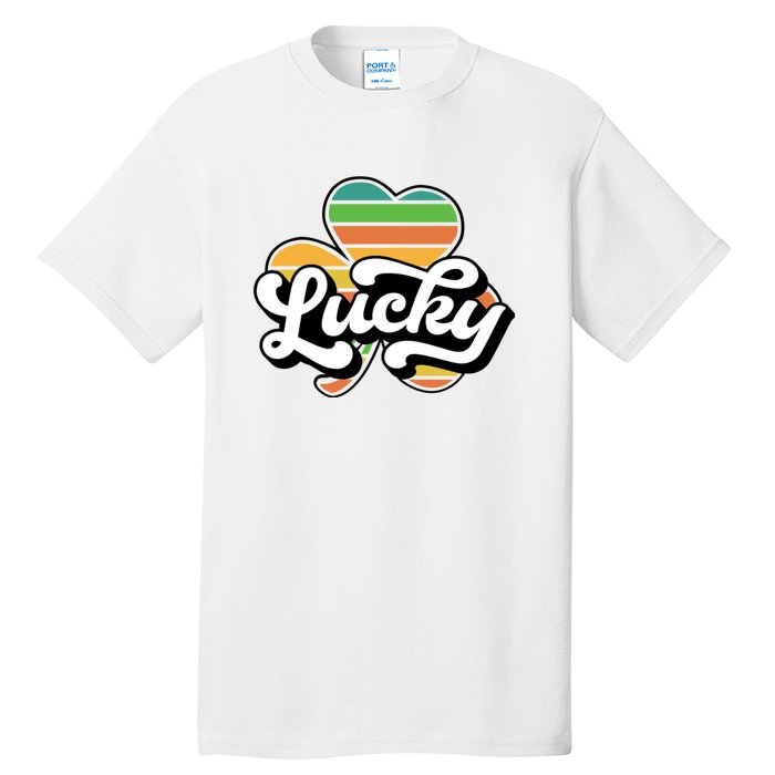 Lucky Sign Clover Leaf St Patricks Day Tall T-Shirt