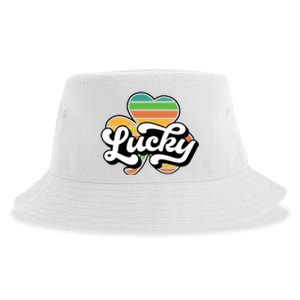 Lucky Sign Clover Leaf St Patricks Day Sustainable Bucket Hat