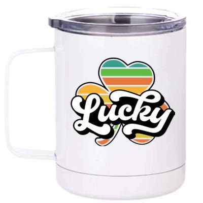 Lucky Sign Clover Leaf St Patricks Day 12 oz Stainless Steel Tumbler Cup