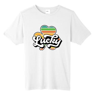 Lucky Sign Clover Leaf St Patricks Day Tall Fusion ChromaSoft Performance T-Shirt