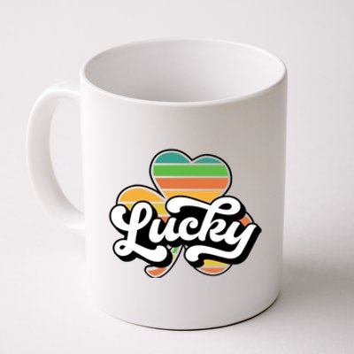 Lucky Sign Clover Leaf St Patricks Day Coffee Mug