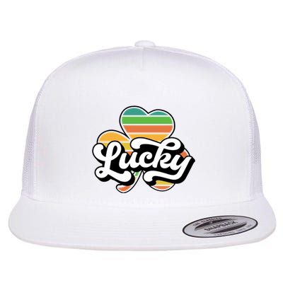 Lucky Sign Clover Leaf St Patricks Day Flatbill Hat