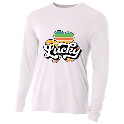Lucky Sign Clover Leaf St Patricks Day Cooling Performance Long Sleeve Crew
