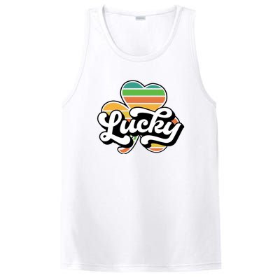 Lucky Sign Clover Leaf St Patricks Day PosiCharge Competitor Tank