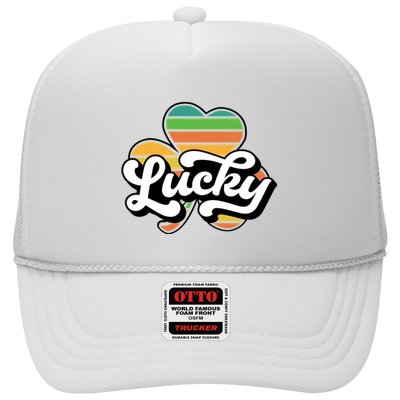 Lucky Sign Clover Leaf St Patricks Day Trucker Hat