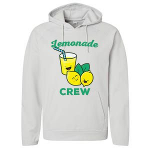 Lemonade Stand Crew and Boss Lemon Juice Summer Yellow Performance Fleece Hoodie