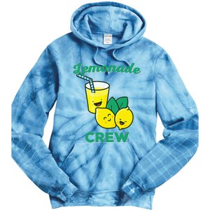 Lemonade Stand Crew and Boss Lemon Juice Summer Yellow Tie Dye Hoodie