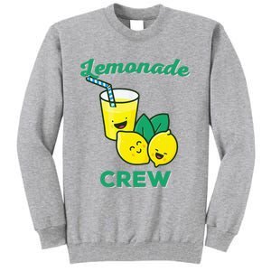 Lemonade Stand Crew and Boss Lemon Juice Summer Yellow Tall Sweatshirt