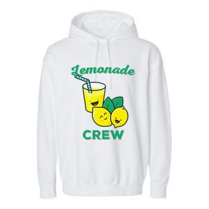 Lemonade Stand Crew and Boss Lemon Juice Summer Yellow Garment-Dyed Fleece Hoodie