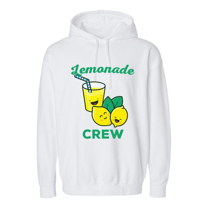 Lemonade Stand Crew and Boss Lemon Juice Summer Yellow Garment-Dyed Fleece Hoodie