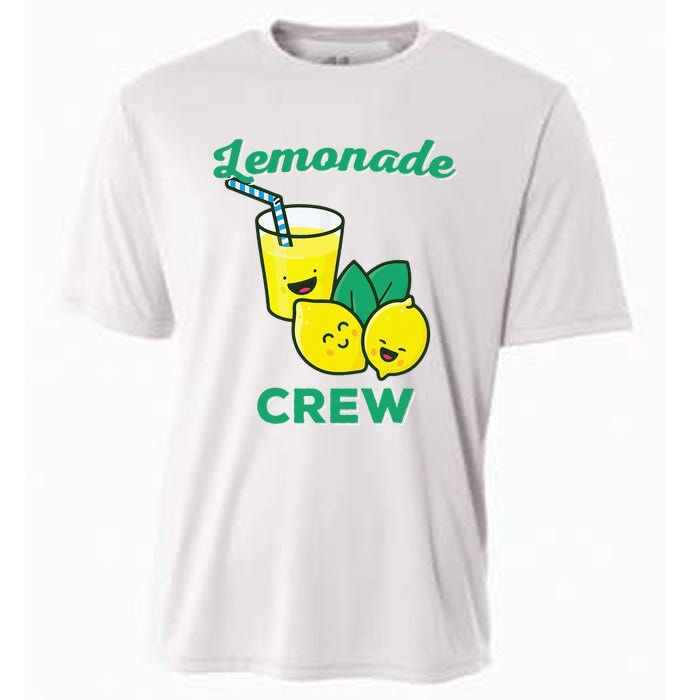 Lemonade Stand Crew and Boss Lemon Juice Summer Yellow Cooling Performance Crew T-Shirt