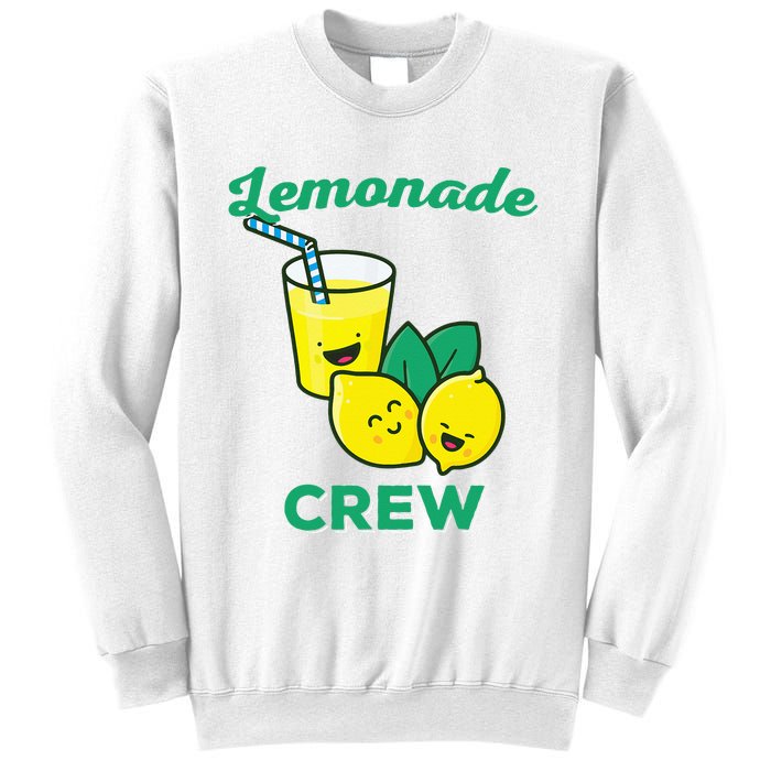 Lemonade Stand Crew and Boss Lemon Juice Summer Yellow Sweatshirt