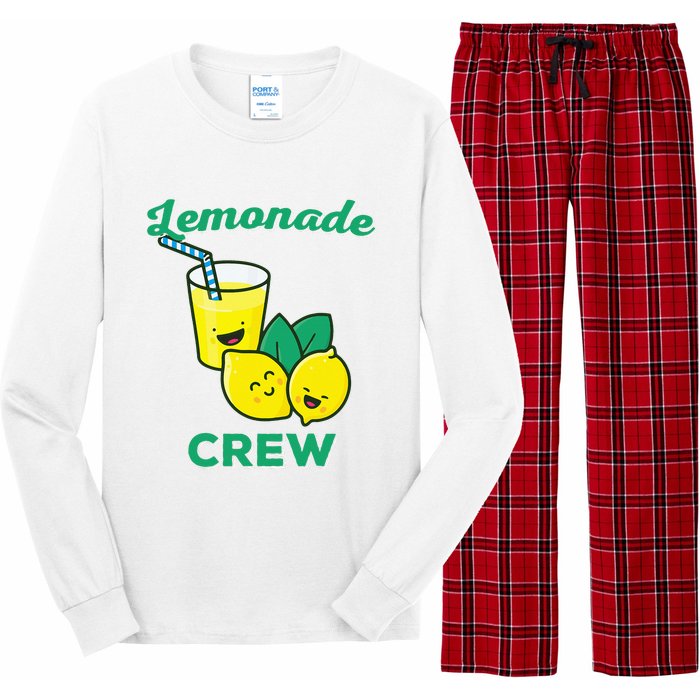 Lemonade Stand Crew and Boss Lemon Juice Summer Yellow Long Sleeve Pajama Set