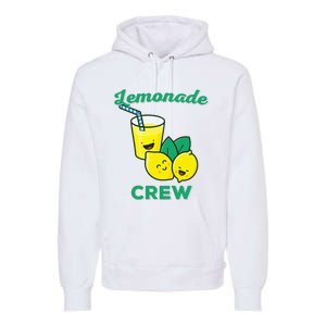 Lemonade Stand Crew and Boss Lemon Juice Summer Yellow Premium Hoodie