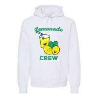 Lemonade Stand Crew and Boss Lemon Juice Summer Yellow Premium Hoodie