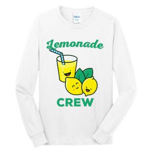 Lemonade Stand Crew and Boss Lemon Juice Summer Yellow Tall Long Sleeve T-Shirt