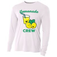 Lemonade Stand Crew and Boss Lemon Juice Summer Yellow Cooling Performance Long Sleeve Crew