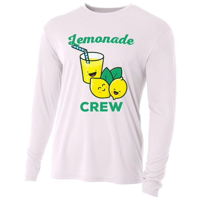 Lemonade Stand Crew and Boss Lemon Juice Summer Yellow Cooling Performance Long Sleeve Crew