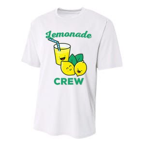 Lemonade Stand Crew and Boss Lemon Juice Summer Yellow Performance Sprint T-Shirt