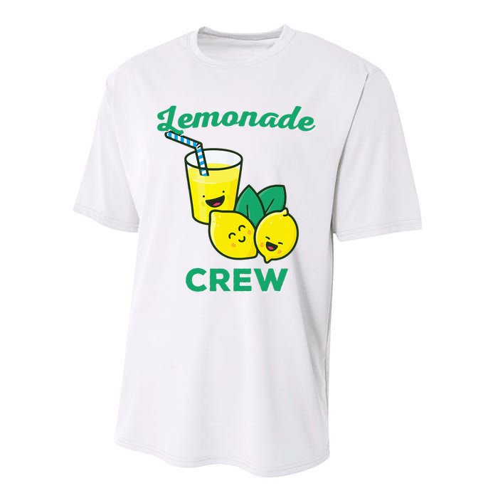 Lemonade Stand Crew and Boss Lemon Juice Summer Yellow Performance Sprint T-Shirt