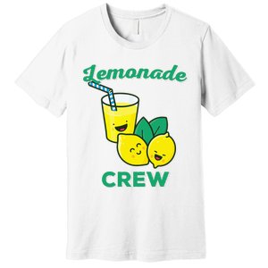 Lemonade Stand Crew and Boss Lemon Juice Summer Yellow Premium T-Shirt