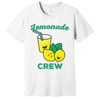 Lemonade Stand Crew and Boss Lemon Juice Summer Yellow Premium T-Shirt