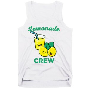 Lemonade Stand Crew and Boss Lemon Juice Summer Yellow Tank Top