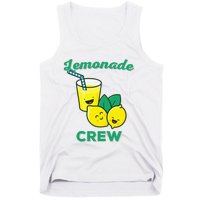 Lemonade Stand Crew and Boss Lemon Juice Summer Yellow Tank Top