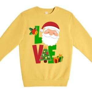 Love Santa Claus Christmas Holiday Cute Premium Crewneck Sweatshirt