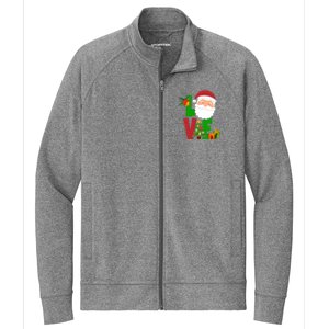 Love Santa Claus Christmas Holiday Cute Stretch Full-Zip Cadet Jacket