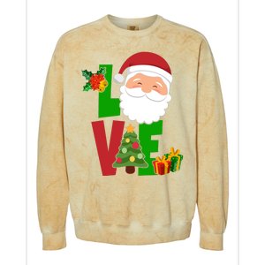 Love Santa Claus Christmas Holiday Cute Colorblast Crewneck Sweatshirt