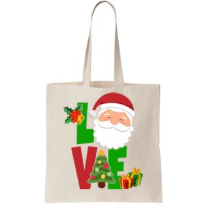 Love Santa Claus Christmas Holiday Cute Tote Bag