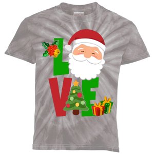 Love Santa Claus Christmas Holiday Cute Kids Tie-Dye T-Shirt